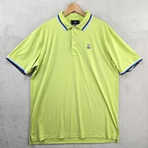 Psycho Bunny Julian Performance Polo Shirt Mens 8 (US 2XL) Green Golf Collection